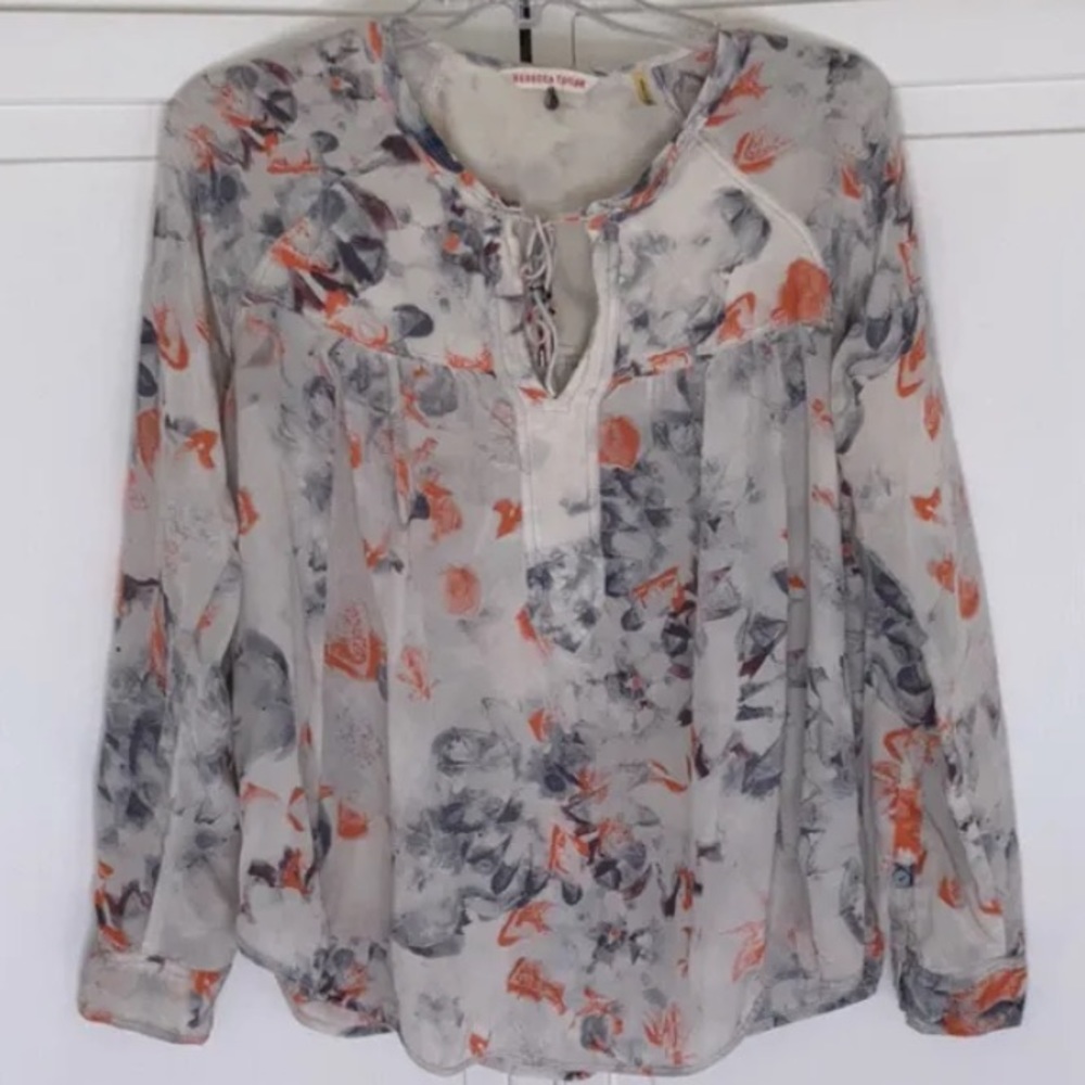 Rebecca Taylor Silk Top Shirt Blouse women’s 8